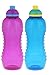 Sistema Lunch Twist 'n' Sip Water Bottle, Pink/Blue, 15.5 oz