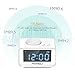 Alarm Clock Radio, AKASO Digital Alarm Clock for Bedroom with Snooze Function, 5 Dimmer Brightness, Thermometer, Dual Alarm Clock - USB Charging port for iPhone/iPad/iPod/Android and Tablets, White