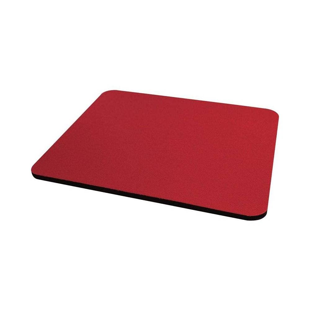 Fellowes Mouse Mat with Non-Slip Rubber Base - Solid Colour Mouse Pad - Suitable for Both Optical and Laser Mice - 186 x 224 x 6mm - Red