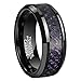 BestTungsten 6mm 8mm Black Tungsten Carbide Rings for Men Women Wedding Bands Celtic Dragon Purple Green Blue Red Carbon Fiber Inlay Beveled Edges Polished Comfort Fit