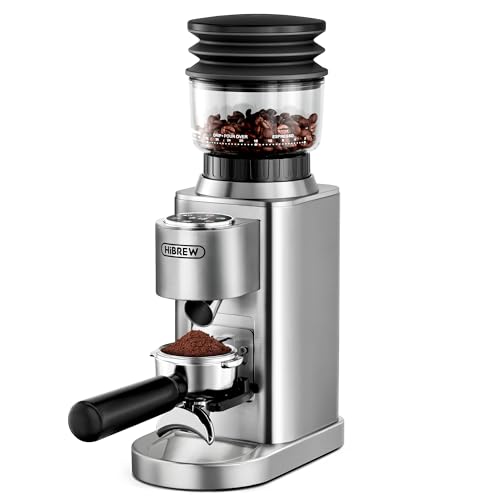 HiBREW G7 Coffee Bean Grinder with 48 Gears Precise Setting, Automatic Burr Mill Electric Grinder for Turkish/Espresso/Mocha/Drip/Pour Over/French Press