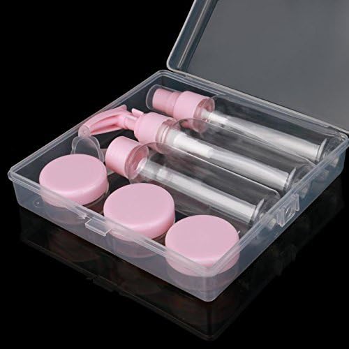 VIHAX Set of 8 Empty Plastic Portable Travel Cosmetics Bottles Plastic Pressing Spray Bottle for Makeup, Cosmetic, Toiletries Liquid Containers Bottles