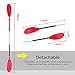 Overmont Kayak Paddle 90.5in/230cm Heavy Duty Aluminum Alloy Lightweight Boating Oar for Inflatable Kayaks with Paddle Leash (Red, 90.5‘’)