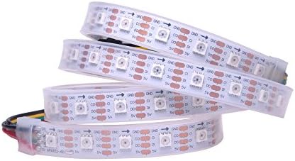 Strip Lights Waterproof ip67 Addressable Pixel Magic APA102C LED Strip 60LEDs/m 1M 3.2Ft Dream Color PCB White DC 5V TARGOPOP