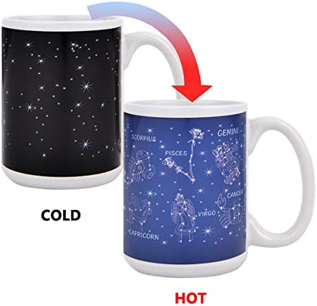 Magic Heat Color Changing Coffee Mug Animal Constellation Magic Funny Coffee Mug Heat Sensitive Tea Cup Funny Birthday Gift Idea 15 oz