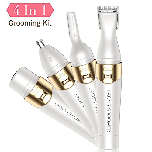 Hair Remover 4 in 1 Women s Painless Electric Hair Shaver - Eyebrow Shaping Body Shaver Nose Trimmer Facial Shaver