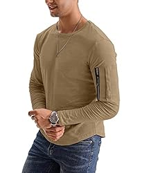KUYIGO Mens Fashion Long Sleeve T Shirt Muscle Gym