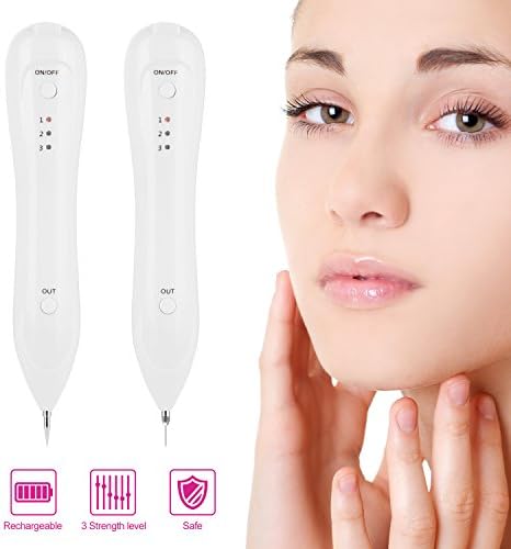 Mole Remover USB Rechargeable Dot Mole Removal Pen Set-Safe Portable Spot Eraser Beauty Tool Kit For Face Dark Freckle Age Spot Small Tattoo Pigmentation Nevus Skin Tag Pigmentation …