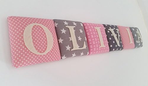 PERSONALIZED NAME BANNER- SMALL WALL CUSHION-2.7*2.7 inch- Name banner, Kids room, Nursery decor