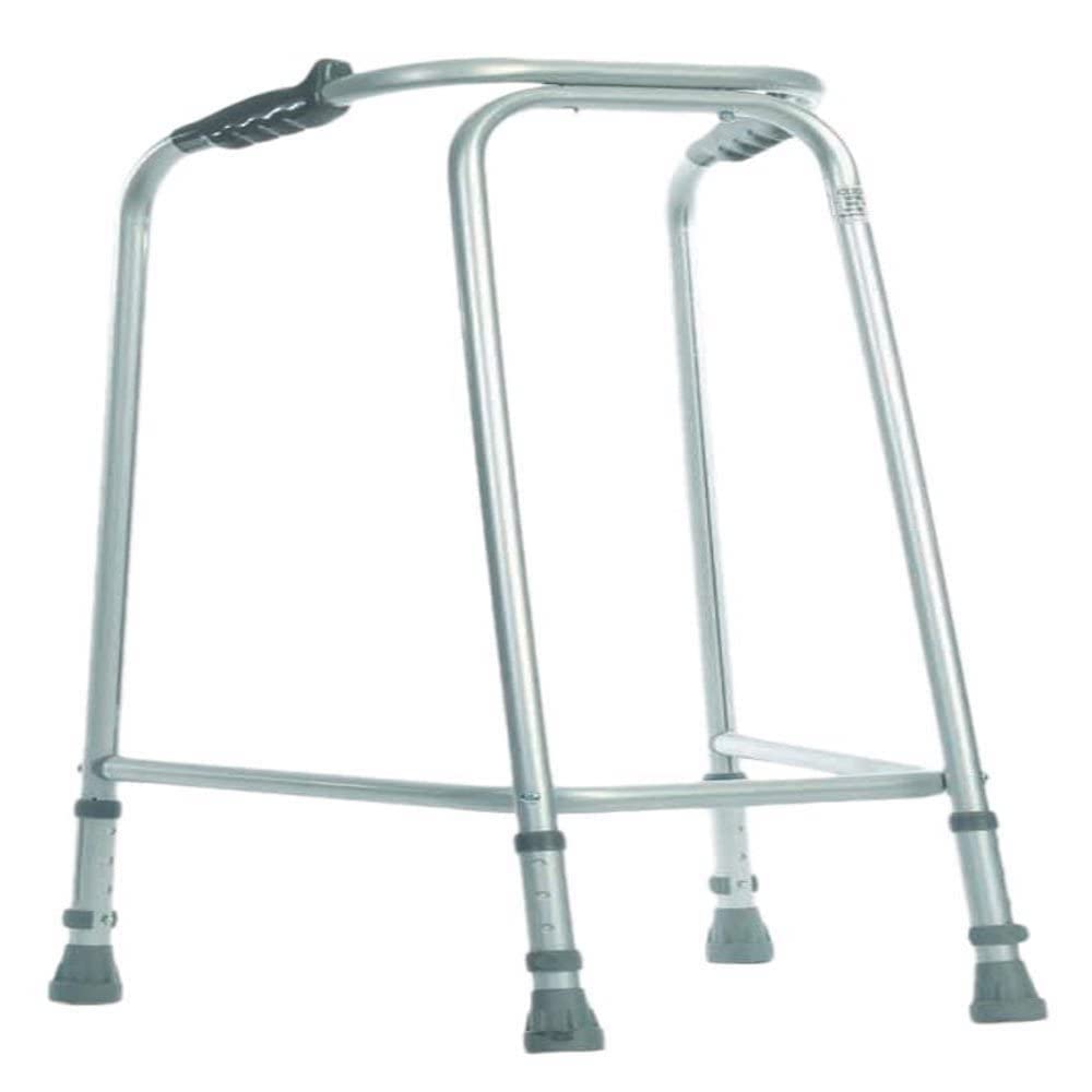 Aidapt Ultra Narrow Small Adult Adjustable Height Aluminium Lightweight Walking Frame with Anti Slip Ferrule Feet to Aid Stability and Confidence when Walking Aid