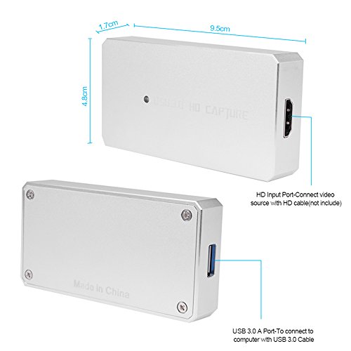 HDMI-Game-Capture-Cards-YH-HDMI-to-USB30-HD-Video-Capture-Record-1080P-Live-Streaming-for-PS3-PS4-Xbox-One-360-Wii-UCan-OBS-StudioShare-to-Twitch-Youtube-Hitbox-ezcap287P