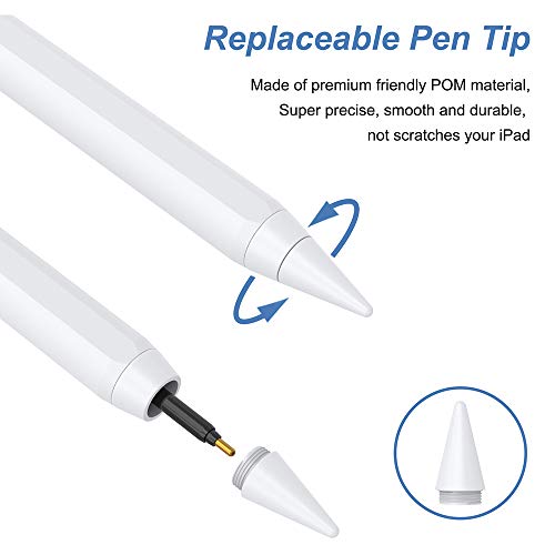 Stylus Pen for iPad with Palm Rejection, KECOW 2nd Gen Digital Pen Compatible with (2019-2020)iPad 6th/7th Gen, iPad Pro(11/12.9\