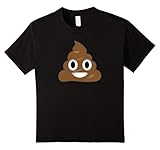 Kids Emoji Poop Shirt ~ Novelty Funny t-shirt for Men Women Kids 12 Black