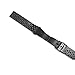 Kai Tian Solid Stainless Steel Watch Band Bracelet Watch Strap 24mm with Double Locking Clasp for Men Women Black