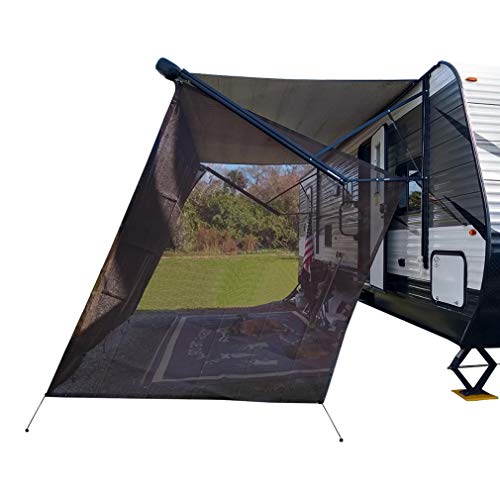 Shadeidea RV Sun Shade Screen for Awning Side 9' 6'' X 7' 6'' Brown