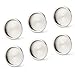 KOVOSCH 6 Pack Closet Door Finger Pull Satin Nickel- 2-1/8” Round Sliding Finger Door Pull, Easy Snap-in Installation