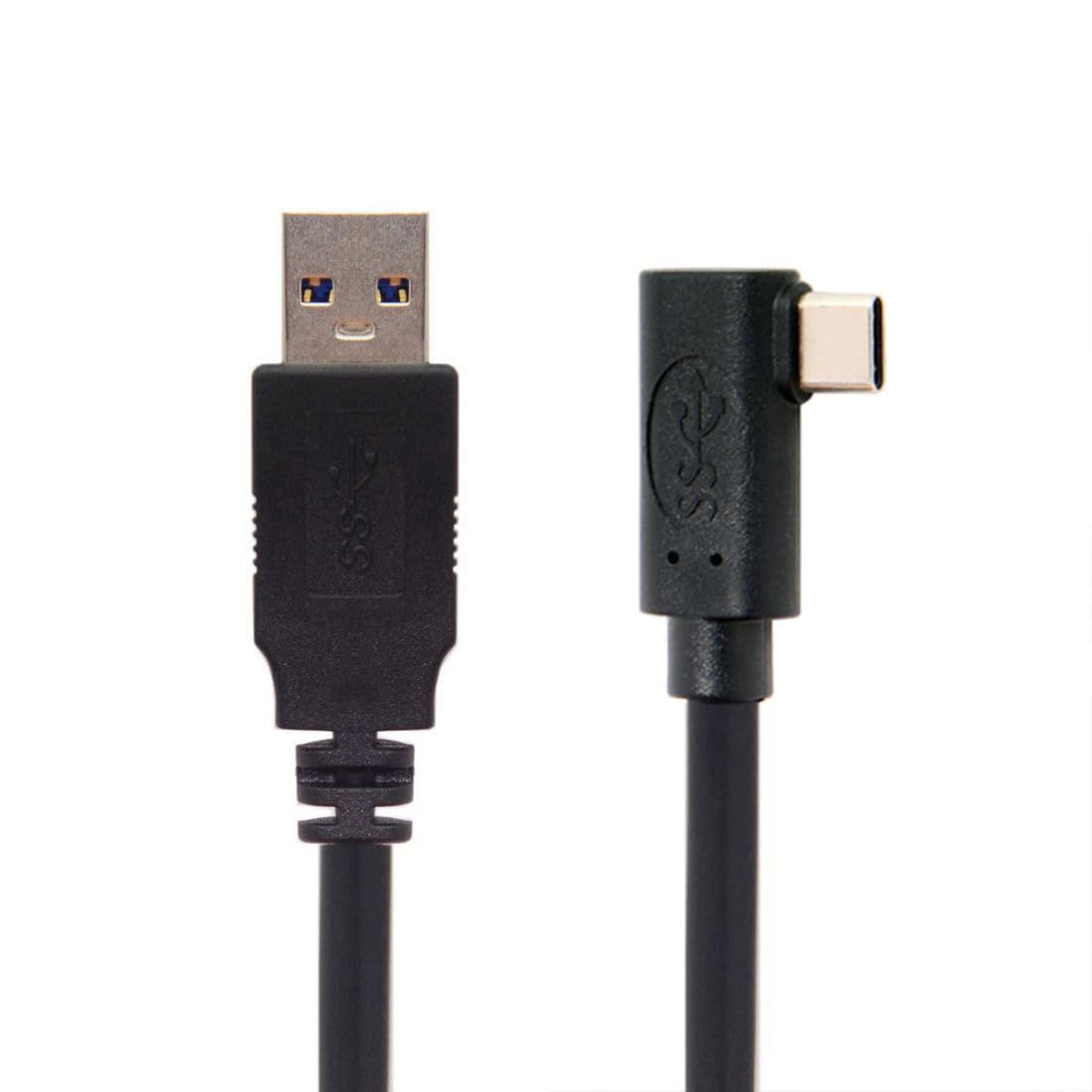 CY Fit for Oculus Link VR USB 3.1 Type-C Left Right Angled Type to Standard USB3.0 Data Cable 3M