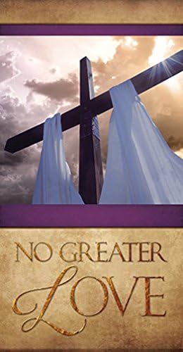 Easter Series No Greater Love Canvas Worship Banner, 6 Foot