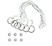 SIX PACK of Roller Window Shade OFF-WHITE Crochet RING PULLS & HIGBEE BUTTONS