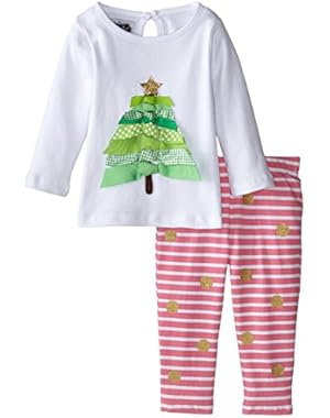 Baby-Girls Newborn Ribbon Tree Tunic and Legging