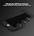 COOLQO Compatible for iPhone 5S/5 Case, Full Body Coverage Ultra-Thin Hard Hybrid Plastic with [Slim Tempered Glass Screen Protector] Protective Case Cover & Skin - Black