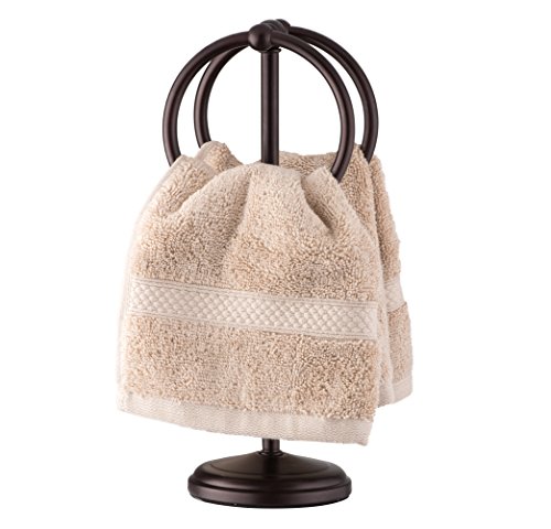 AMG and Enchante Accessories Free Standing Fingertip Hand Towel Ring Holder Tree Rack, TT100001 ORB, Oil Rubbed Bronze - Thumbnail 6