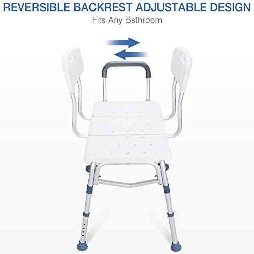 GreenChief Bariatric Tub Transfer Bench 400 Lb - Heavy Duty Bath & Shower Assist - Adjustable Handicap Shower Chair - Medical Bathroom Accessibility Aid for Elderly, Disabled, Seniors