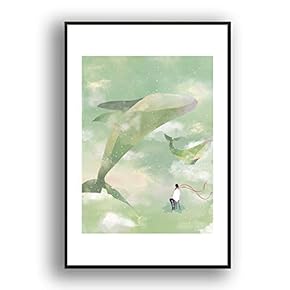 Framed Canvas Wall Art for Living Room, Bedroom Whale Canvas Prints for Modern Home Decoration Ready to Hang - 16"x24" inches