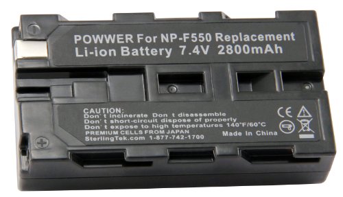 STK's Sony NP-F550 2800mAh Battery is a Long Lasting Battery for Sony HandyCams and LED On-Camera Video Lights Using NP-F550 batteries