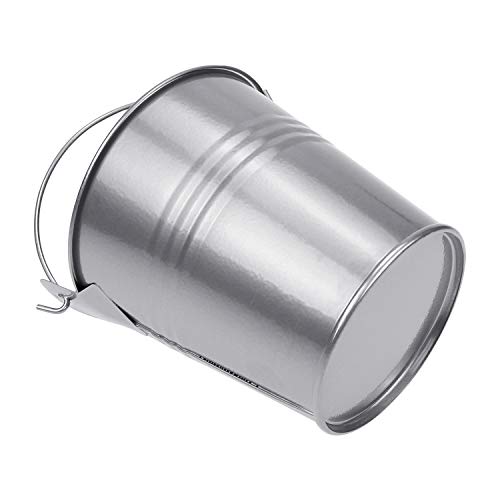 Homgaty 5 Pieces Small Metal Bucket Galvanized Buckets,Icing French Fries Tin Pails for Wedding Party Decoration - Thumbnail 6