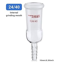 ADAMAS-BETA Glass Straight Inlet Adapter with 24/40
