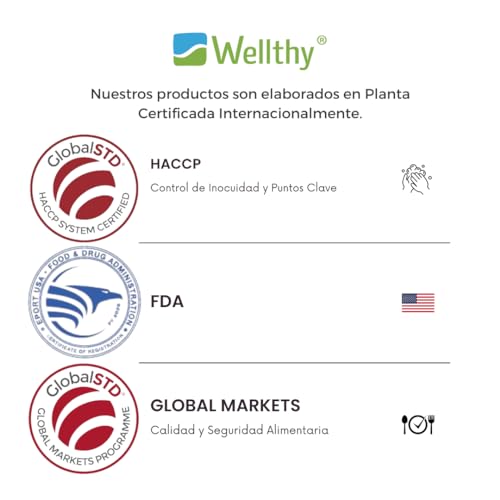 Wellthy Ácido Alfa Lipoico 600mg en SOLO UNA CÁPSULA 185 Cápsulas. 185 Dosis Completas, NON GMO, Vegan Friendly, VCaps Tecnología Cápsulas Veganas, Bottle Free.