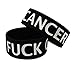 F*ck Cancer Rubber Saying Bracelet (Black)