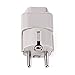 Wonpro Grounded Schuko Travel Plug Adapter Type E/F for Spain, France, Germany, Poland, Russia -CE Certified -2 Pack