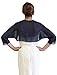 Tion Bridal Women's Chiffon Bolero, Navy Blue