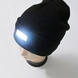 amazing-zone?~ Unisex 5 LED Knitted Flashlight Beanie Hat/cap for Hunting, Camping, Grilling, Auto Repair, Jogging, Walking, or Handyman Working - One Size Fits Most