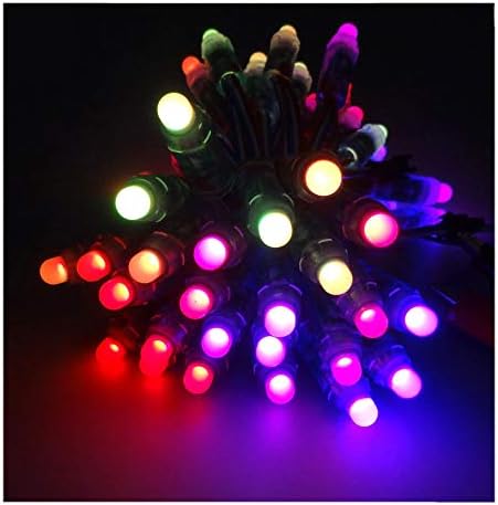 VISDOLL 300pcs WS2811 12mm Pixels RGB String Light Full Color Digital Individually Addressable LED Rope Light for Xmas (300Pcs WS2811 Waterproof 5v)
