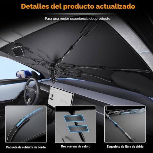[2026 Upgrade] BSTW Compatible with Toyota C-HR AX20 2024-2026 & C-HR AX10 2016-2023 Windshield Sunshade, Auto Folding Sunshade Design with Drawstring, Sunscreen and UV Protection