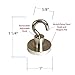 Magnetic Hooks - Heavy Duty Extra Strong Hook Magnet Set - Best For Refrigerator, Door Coat Hook, BBQ Grill, RV, Cruise Cabin Wall, Garage Tool Hanger, Classroom Decorations - Comes With 2 Hook Types!