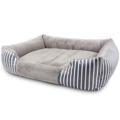 Magic Dog Bed Sofa Lounge with Removable Washable Fleece Cover Resilient Mattress 47/37/29 Inch Premium Material Pet Couch Sofa