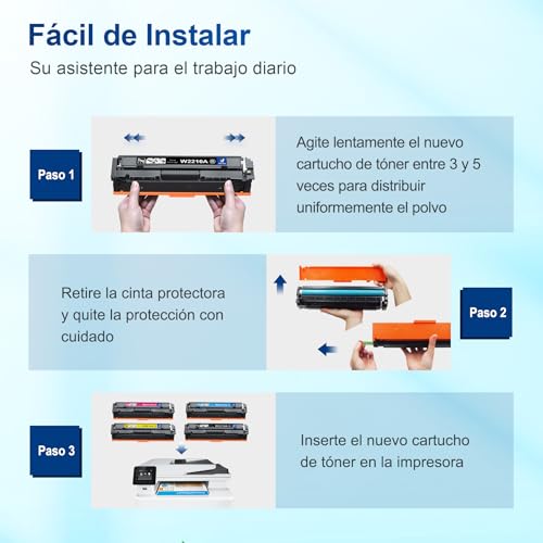 207A Toner with Chip Compatible with HP 207A 207X for HP Color LaserJet Pro MFP M283fdw M283fdn M283cdw M282nw M255dw M255nw W2210A W2211A W2212A W2213A Black Cyan Yellow Magenta