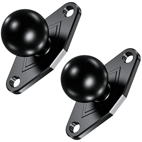 BRCOVAN 2PCS, 1'' Ball Mount with Aluminum Alloy Diamond Base, Features Industry-Standard AMPS Hole Pattern, Compatible with RAM Mounts B Size 1 inch Ball Double Socket Arm