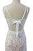 DEARCASE Women Sexy Backless Floral Lace Crochet Summer Beach Mini Dress White White Small