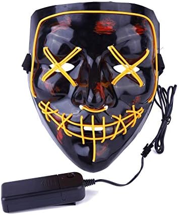ULIN 2018 Halloween Mask LED Light up Purge Mask Festival Cosplay Halloween Costume