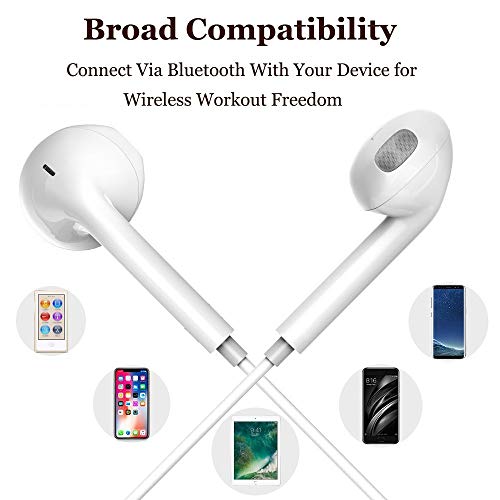Wireless Headphones, Bluetooth Headphones, Bluetooth 4.1 Earbuds Sport Stereo Headset, Noise Cancelling Sweat Proof Earphones,CVC Noise Cancellation,Workout Headset with Built-in Mic and Carry Pouch - Thumbnail 2