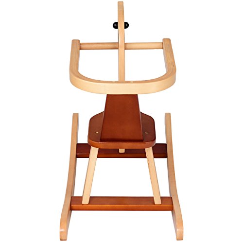 image for Costzon Wood Rocking Horse, Rock and Ride Chair for Baby Toddler Nurse