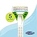 Noxzema Fit 5 Pivoting Blade Razors, 4 Count; Women’s Disposable Razors Flex to Adjust to Curves; Features Ultra-Thin Blade, Aloe and Vitamin E Lubricated Moisture Strip and Contoured Control Handle