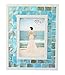 GIFTME 5 Picture Frame 5x7 Mother of Pearl Mosaic Photo Frame,Beach Tabletop or Wall Hanging Picture Frame(5x7 inch, Blue,1pc)