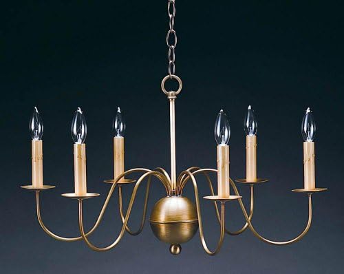 Hanging S-Arms Dark Brass 6 Candelabra Sockets