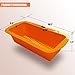 Loaf Pan - Set of 2-100% Pure Food Grade Nonstick Silicone Bread Pan - Orange + Tablespoon Measuring Spoons Set of 5